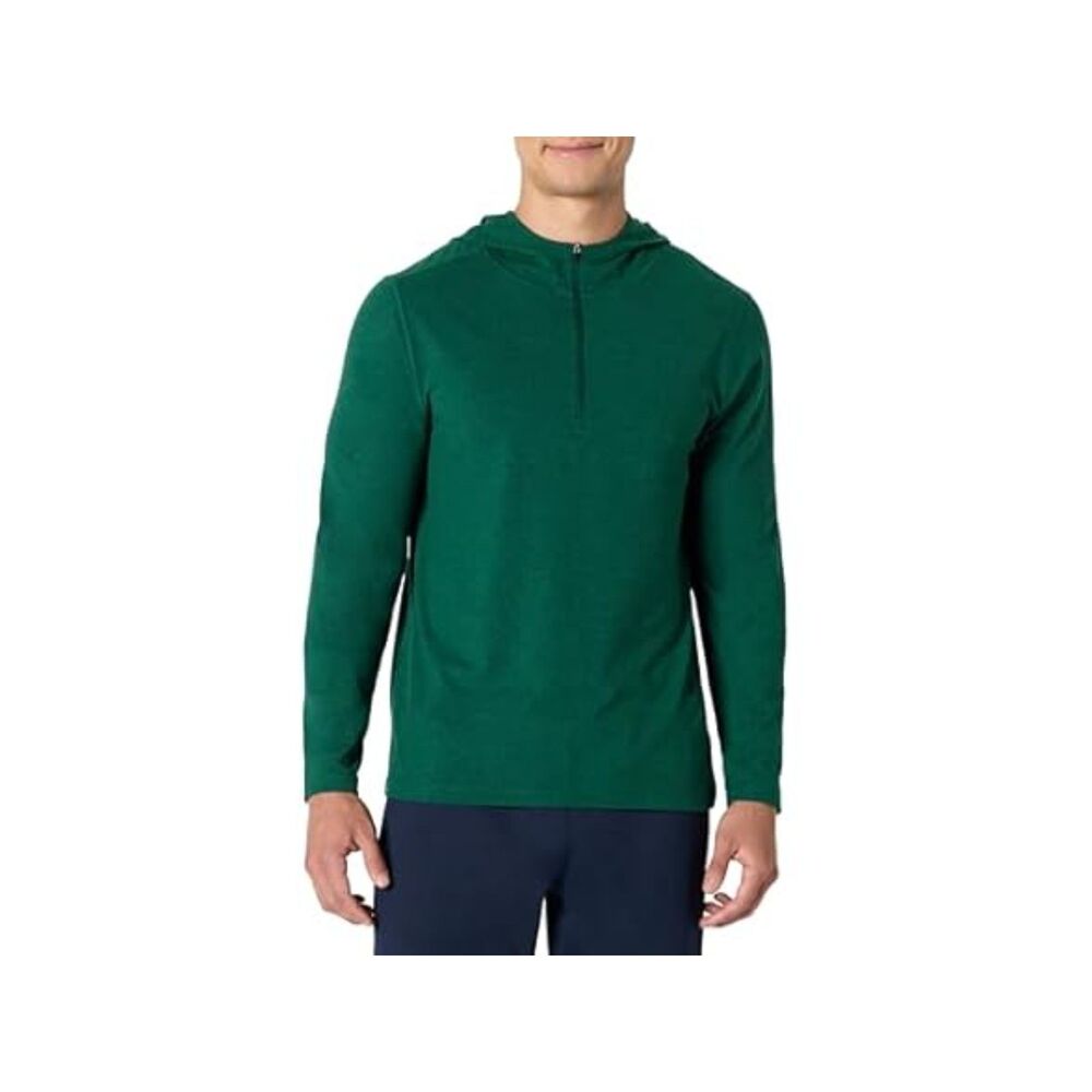 Amazon Essentials Mens Athletic Soft Performance Lt QuarterZip Hoodie LS Workout